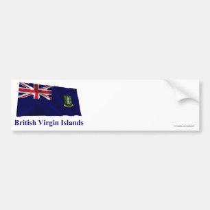 Britse Maagdeneilanden die vlag met naam drijven Bumpersticker