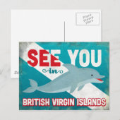 Britse Maagdeneilanden Dolphin -  BVI Briefkaart (Voorkant / Achterkant)