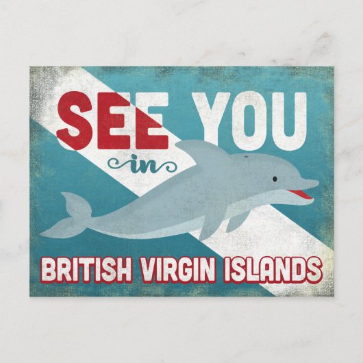 Britse Maagdeneilanden Dolphin -  BVI Briefkaart (Voorkant)