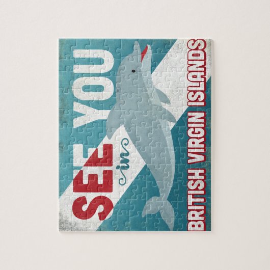 Britse Maagdeneilanden Dolphin -  BVI Legpuzzel (Verticaal)
