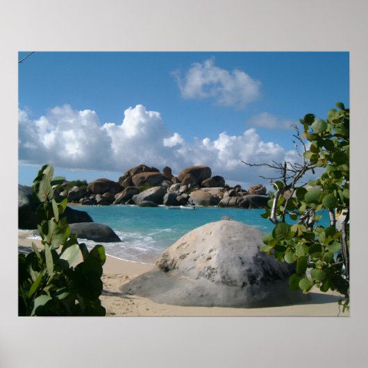 Britse Maagdeneilanden, Gorda, The Baths Beach Poster (Voorkant)