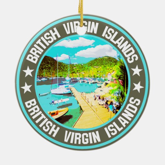 Britse Maagdeneilanden Keramisch Ornament (Achterkant)