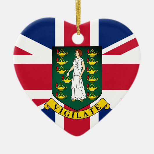 Britse Maagdeneilanden Keramisch Ornament (Voorkant)