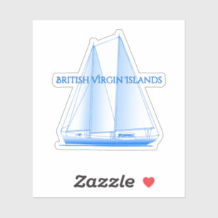 Britse Maagdeneilanden Kustland Nautical Sailing S Sticker