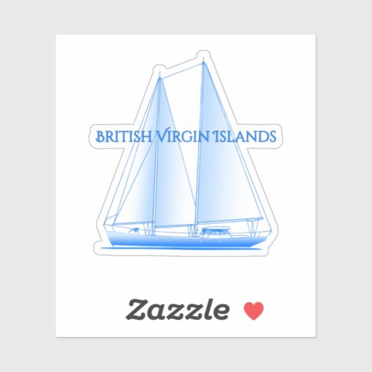Britse Maagdeneilanden Kustland Nautical Sailing S Sticker (Vel)