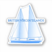 Britse Maagdeneilanden Kustland Nautical Sailing S Sticker (Voorkant)