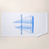 Britse Maagdeneilanden Kustland Nautical Sailing S Strandlaken (Voorkant)