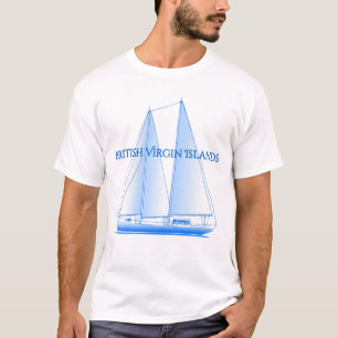 Britse Maagdeneilanden Kustland Nautical Sailing S T-shirt