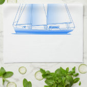 Britse Maagdeneilanden Kustland Nautical Sailing S Theedoek (Gevouwen)