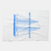 Britse Maagdeneilanden Kustland Nautical Sailing S Theedoek (Horizontaal)