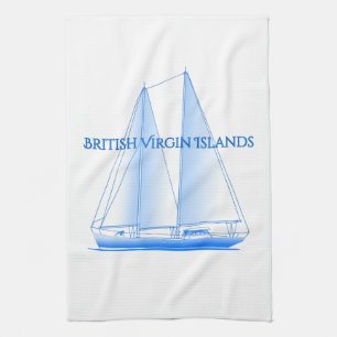 Britse Maagdeneilanden Kustland Nautical Sailing S Theedoek