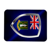 Britse Maagdeneilanden - Mettalic Emblem Magneet (Horizontaal)