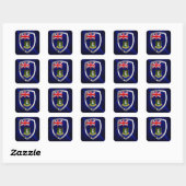 Britse Maagdeneilanden - Mettalic Emblem Vierkante Sticker (Vel)