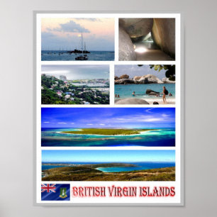 Britse Maagdeneilanden - Mozaïek - Poster