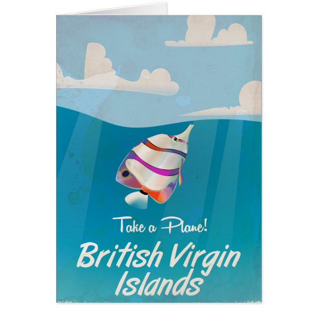 Britse Maagdeneilanden Oude vakantieposter (Voorkant)