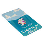 Britse Maagdeneilanden Oude vakantieposter Magneet (Rechterzijde)