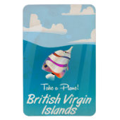 Britse Maagdeneilanden Oude vakantieposter Magneet (Verticaal)
