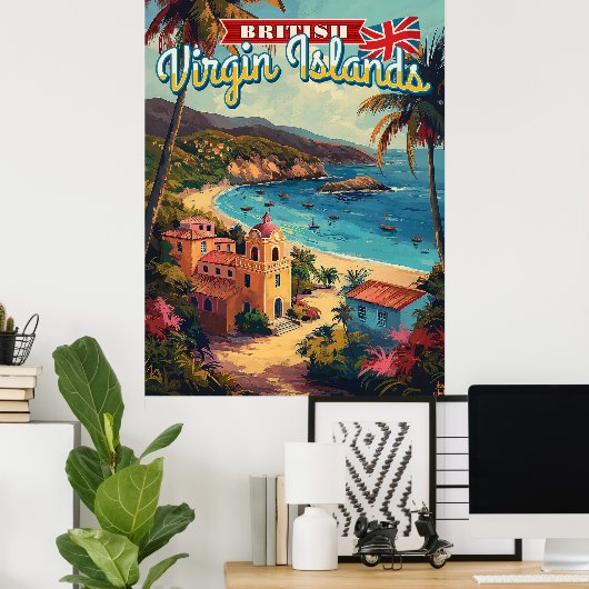 Britse Maagdeneilanden Poster (Thuiskantoor)