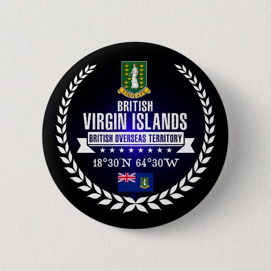 Britse Maagdeneilanden Ronde Button 5,7 Cm (Voorkant)