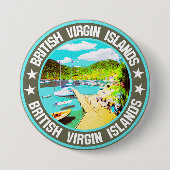 Britse Maagdeneilanden Ronde Button 7,6 Cm (Voorkant)