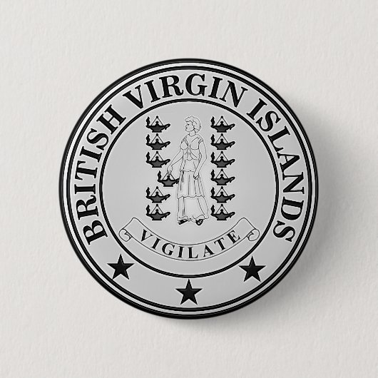 Britse Maagdeneilanden Ronde Embleem Button 5,7 Cm (Voorkant)