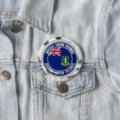 Britse Maagdeneilanden Ronde Embleem Button 7,6 Cm (In situ)