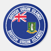 Britse Maagdeneilanden Ronde Embleem Magneet (Voorkant)