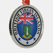 Britse Maagdeneilanden Ronde Embleem Metalen Ornament (Rechts)