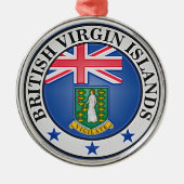 Britse Maagdeneilanden Ronde Embleem Metalen Ornament (Voorkant)