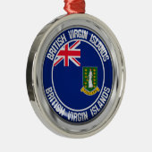 Britse Maagdeneilanden Ronde Embleem Metalen Ornament (Rechts)