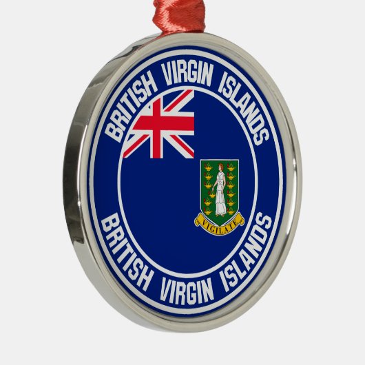 Britse Maagdeneilanden Ronde Embleem Metalen Ornament (Rechts)
