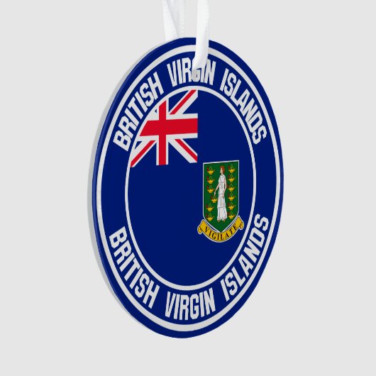 Britse Maagdeneilanden Ronde Embleem Ornament (voorkant)