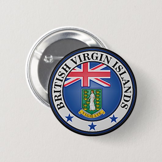 Britse Maagdeneilanden Ronde Embleem Ronde Button 5,7 Cm (Voorkant /achterkant)
