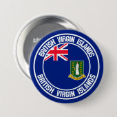 Britse Maagdeneilanden Ronde Embleem Ronde Button 7,6 Cm (Voorkant /achterkant)