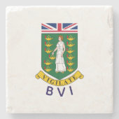 Britse Maagdeneilanden Stenen Onderzetter (Voorkant)