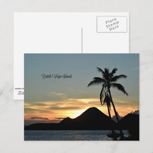 Britse Maagdeneilanden, Sunset Briefkaart (Voorkant / Achterkant)