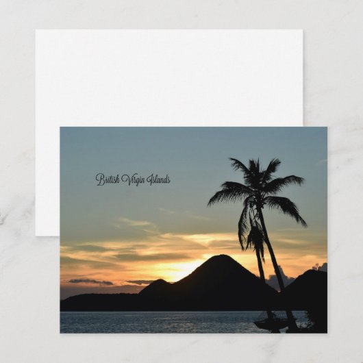 Britse Maagdeneilanden, Sunset kaart (Voorkant / Achterkant)