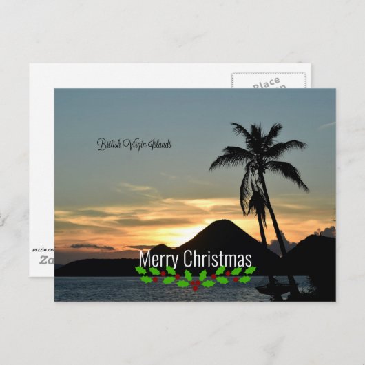 Britse Maagdeneilanden, Sunset - Kerstmis Briefkaart (Voorkant / Achterkant)