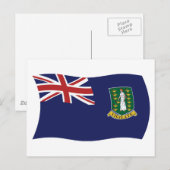 Britse Maagdeneilanden Vlag Ansichtkaart Briefkaart (Voorkant / Achterkant)