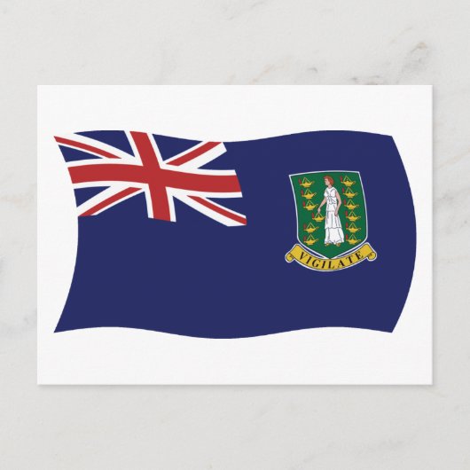 Britse Maagdeneilanden Vlag Ansichtkaart Briefkaart (Voorkant)
