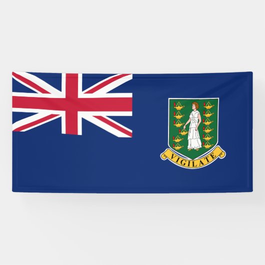 Britse Maagdeneilanden Vlag Banner (Horizontaal)