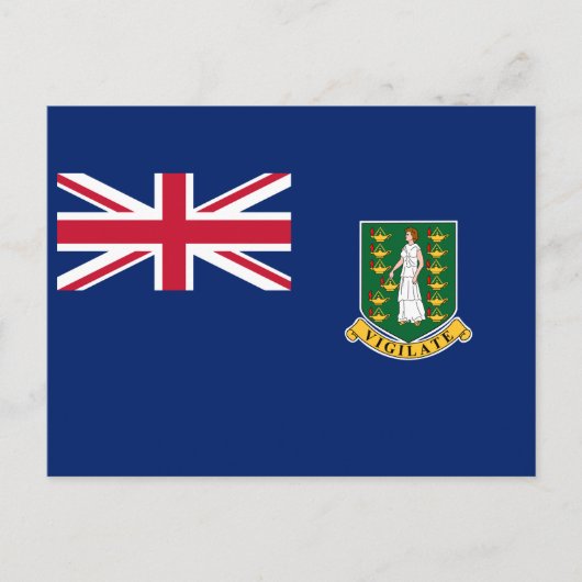 Britse Maagdeneilanden Vlag Briefkaart (Voorkant)