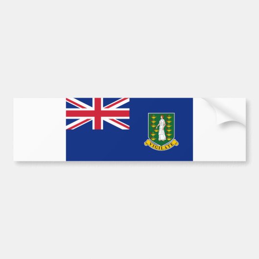 Britse Maagdeneilanden vlag Bumpersticker (Voorkant)