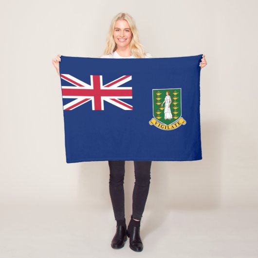 Britse Maagdeneilanden Vlag Fleece Deken (In situ)