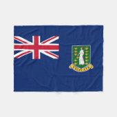 Britse Maagdeneilanden Vlag Fleece Deken (Voorkant (Horizontaal))