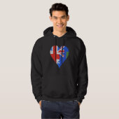 Britse Maagdeneilanden Vlag Hart Hoodie (Voorkant volledig)
