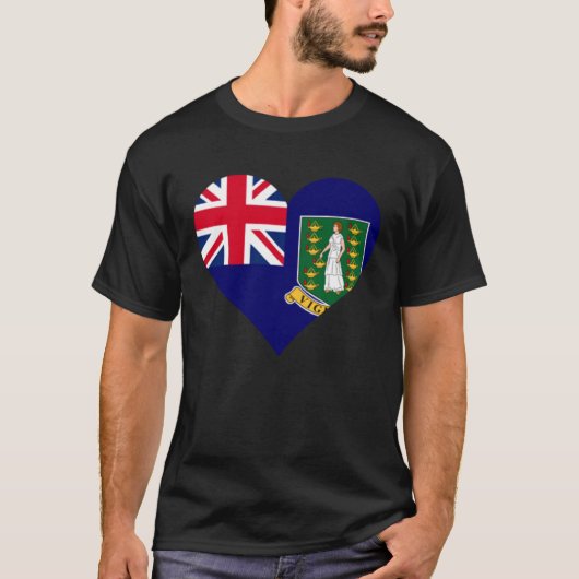Britse Maagdeneilanden Vlag Hart Liefde Pullover H (Voorkant)