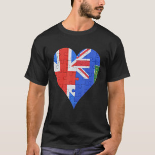 Britse Maagdeneilanden Vlag Hart T-shirt