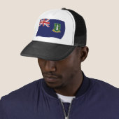 Britse Maagdeneilanden Vlag Hoed Trucker Pet (In situ)