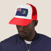 Britse Maagdeneilanden Vlag Hoed Trucker Pet (In situ)